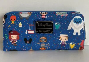 Billetera Chibi Loungefly Parks nueva con etiquetas patrón real - Imagen 1 de 2