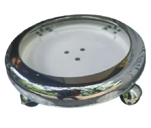 Fairfax Vacuum Cleaner Limited Ed 4 Wheel Caster Base Assy W/ Chrome Metal Ring - Picture 1 of 5