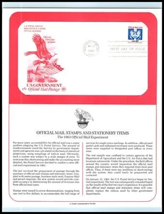 1985 Official Mail Eagle Shield Sc O139 22c stationery FDC ArtCraft on PCS page - Picture 1 of 1