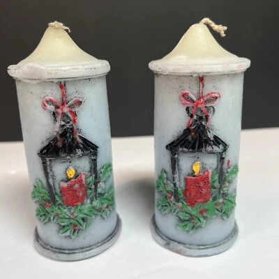 Juego de 2 linternas navideñas vintage raras “Liberty Candle” 5” sin usar Foto 1 de 4