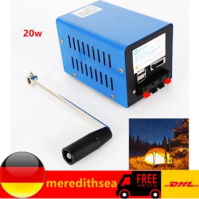 20w Handkurbel Generator Ladegerät Dynamo Outdoor Notdynamotor USB Generator - Bild 1 von 4