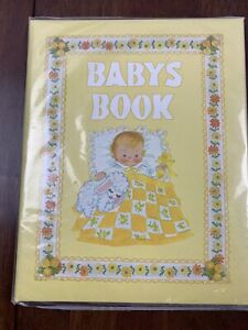 Vtg C.R. Gibson baby book keepsake album yellow boy girl 1973 birth to 7