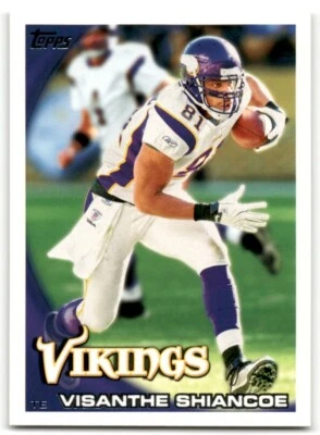 2010 Topps Football Card Visanthe Shiancoe #134 Minnesota Vikings - Image 1 of 2