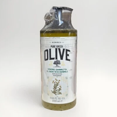 Korres Pure Greek Olive Showergel, 33.81 fl oz. 1000 ML,Unsealed Chamomile Tea - Image 1 of 2