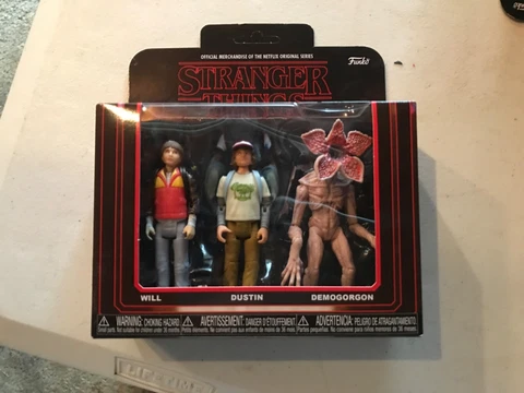 Stranger Things Collectible Action Figures (Will, Dustin & Demogorgon) Funko Cover