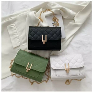Small Square Diamond Lattice Bag with buckle Fashion Single Shoulder - Picture 1 of 9