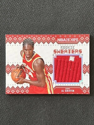 AJ GRIFFIN 2022-23 Panini NBA Hoops WINTER ROOKIE SWEATERS SP A.J. RC Relic RSAG - Image 1 of 4