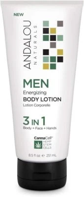 Men's Body Lotion Moisturizer with Hemp Antioxidants 8.5 Ounce Natural Vegan - Image 1 of 4