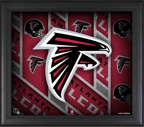 Atlanta Falcons Framed 15" x 17" Team Threads Collage Cover