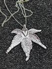 Silver Dipped Japanese Maple Real Leaf Necklace Nature Rustic Fine Jewelry Lj09