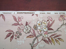 vintage 60s 70s fabric - Tavistock Montgomery Screen Print - 100% Cotton.