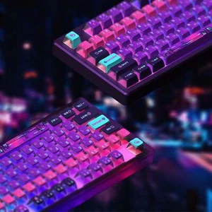 KeyTok OEM Profile Pixel Universe Doubleshot Dye Sub Keycap Set grueso PBT para KB - Imagen 1 de 6