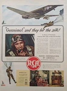 1944 RCA Victor Radio Electric Print Ad, WW2 Airplane - Picture 1 of 1