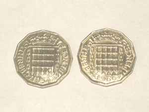 Rare old British 3p cuff links-portcullis-12 sided-wonderful detail! - Picture 1 of 3