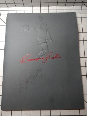 Dominique Wilkins Hand Signed Promo Book Atlanta Hawks  - Image 1 of 4