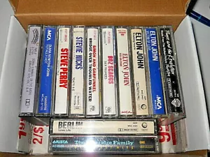 12 Cassettes Box- Elton John,Donna Summer,Stevie Nicks,Prince,Boz Scaggs,Berlin - Picture 1 of 12