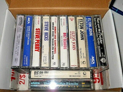 12 Cassettes Box- Elton John,Donna Summer,Stevie Nicks,Prince,Boz Scaggs,Berlin - Image 1 of 4