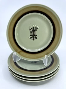 Set of 4 Vintage Franciscan Discovery EMERALD ISLE BREAD Plates 6.5"D / 1965 VTG - Picture 1 of 15