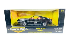 #32277 Ertl Black/White 1968 AMC AMX ~ 1:18 2000 Sealed Diecast - Picture 1 of 7