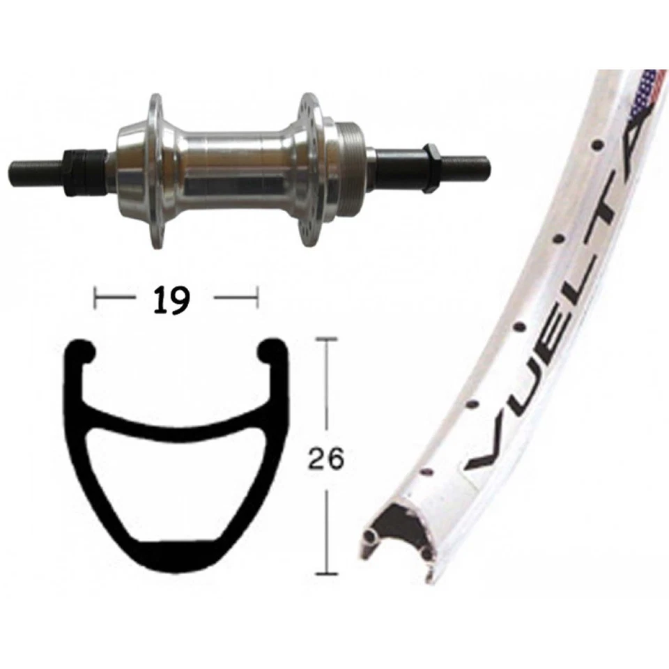 HINTERRAD Laufrad 26" Airliner 1 Starr | Schraubkranz silber - Bild 1 von 1