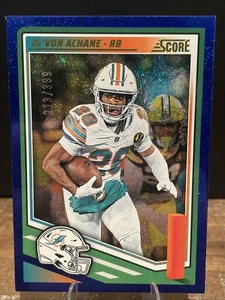 2025 Panini Score De’Von Achane Blue Glitter /399. Dolphins. WB - Picture 1 of 3