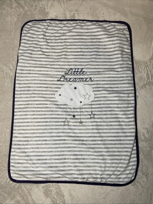 考拉宝贝小梦想家灰色白色条纹云星海军蓝毯子爱 — 第 1/4 张图片