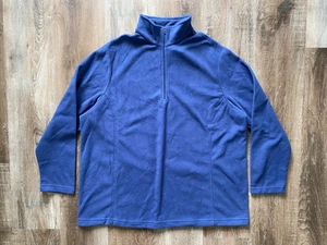 LANDS' END nwt Blue 1/4 Zip Fleece Pullover Jacket~Women's Size 1X~16W~18W~NEW~ - Picture 1 of 6