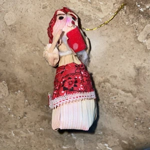 Vintage Corn Husk Musik Dirigent Puppe - Bild 1 von 6