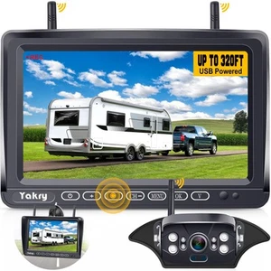Telecamera Retromarcia Wireless, FHD 1080P 7" Kit Telecamera Retromarcia con Sistema DVR - Foto 1 di 5