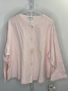 Vintage CHRISTIAN DIOR Pink Pajama Jacket, Size Large.NWT. 2C - Picture 1 of 6