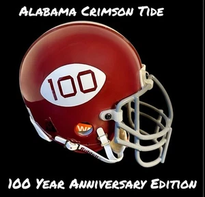 ALABAMA CRIMSON TIDE 100 YEARS AUTHENTIC RIDDELL METAL MASK FOOTBALL MINI HELMET - Picture 1 of 11