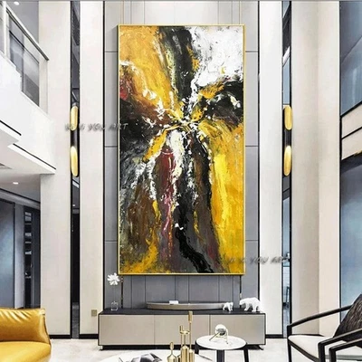 Painting Salon On Canvas Hand Painted Abstract Painting Hand Painted - image 1 of 4