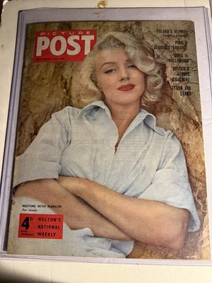 MARILYN MONROE - FOTO POST 14/07/1956 GRAN PORTADA FOTO A COLOR REVISTA BRITÁNICA Foto 1 de 2