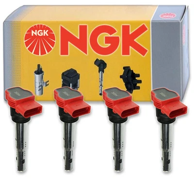 4 pc NGK 48728 U5014 Ignition Coils for ZSE032 UF529 UF-529 IGC1009 IGC1007 fw - Image 1 of 4