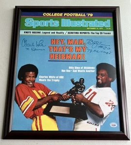 Charles White Billy Sims Signed 18x22” Custom Framed Photo PSA/DNA 1979 SI Cover - Picture 1 of 7