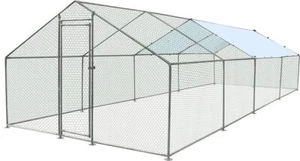 Large Chicken Coop Heavy Duty Walk-in Chicken Run Pen Metal Cage Hen House - Picture 1 of 31
