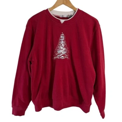 Suéter Hasting & Smith Árbol de Navidad Cuello Redondo Talla XL Bordado Lentejuelas Tejido Foto 1 de 4