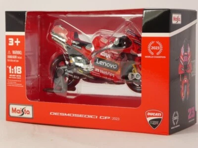 Maisto Ducati Desmosedici GP #23 Enea Bastianini 2023 1/18 36396#23 - Immagine 1 di 2