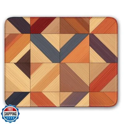 Flodirise Imitation Wooden Tile Pattern, Brown Aesthetic Computer Mouse Pad,  - Image 1 of 4