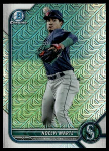 Bowman #BCP-63 2022 Noelvi Marte Chrome Prospects Mojo Seattle Mariners - Imagen 1 de 2