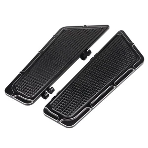 Tablero de piso de conductor negro apto para Harley Softail Road King Street Glide FLHX FLHXS - Imagen 1 de 11