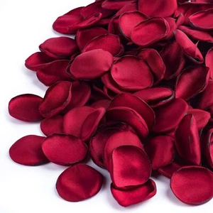 400 Pcs Silk Rose Petals Burgundy Red Flower Petals For Romantic Night Weddings - Picture 1 of 7