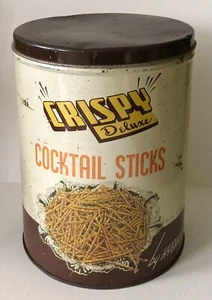 Antike große knusprige Deluxe Cocktail Sticks Brezel von Hygrade Werbedose - Bild 1 von 7