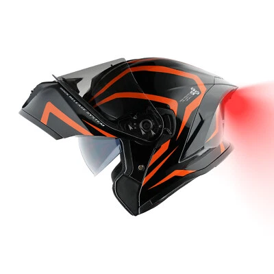 Casco integral modular para motocicleta 1Storm con luz trasera LED recargable X90 Foto 1 de 4