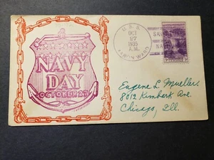 USS AARON WARD DD-132 Naval Cover 1935 RICHELL NAVY DAY Cachet - Picture 1 of 2