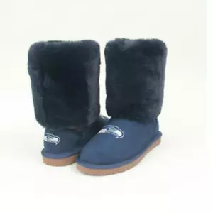 STIVALI DA DONNA SEATTLE SEAHAWKS NFL BLU NAVY NUOVI CON SCATOLA TAGLIA 11 - Foto 1 di 1