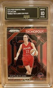 Prizm Monopoly WNBA 2024 Caitlin Clark Inserto Rojo Clásico Icono Graduado Gema 10 - Imagen 1 de 1
