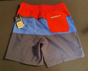 MENS SPEEDO ECO-HIGH RISK RED-4-Way Stretch SWIM TRUNKS SIZE SMALL-NEW WITH TAGS - Picture 1 of 4