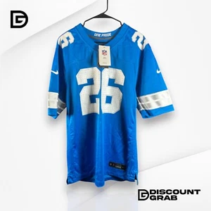 Men's Detroit Lions Jahmyr Gibbs Nike Blue Game Jersey - Size L - Picture 1 of 5
