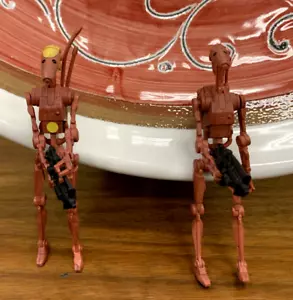 Star Wars 3.75" Legacy Saga Legends SL20 Battle Droid & Commander Loose Complete - Picture 1 of 14